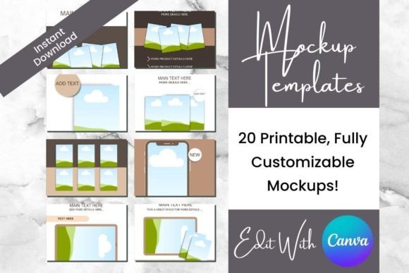Download 20 Neutral Theme Digital Product Mockups - Mockup Collection