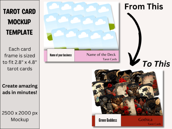 Download Tarot Card Product Mockup Photo- Canva - Mockup Collection