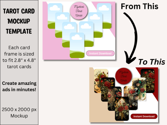 Download Tarot Card Product Mockup Photo - Mockup Collection