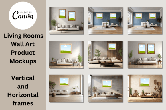 Download Wall Art Product Mockups- Canva Template - Mockup Collection