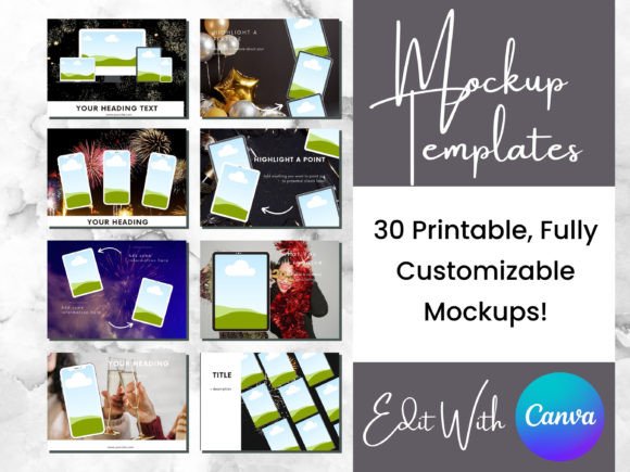 Download 30 New Years Digital Product Mockups - Mockup Collection