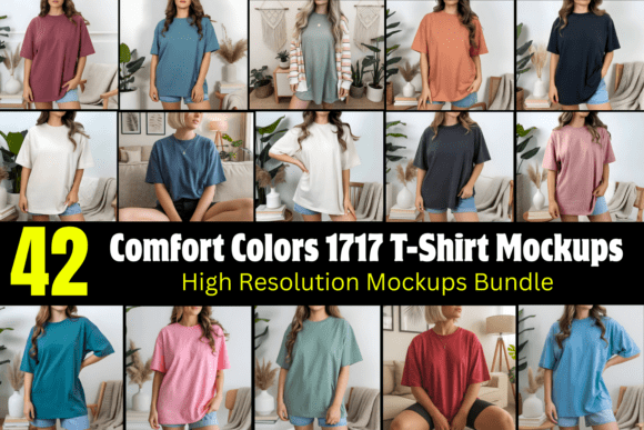 Download Comfort Colors 1717 T-Shirt Mockups - Mockup Collection
