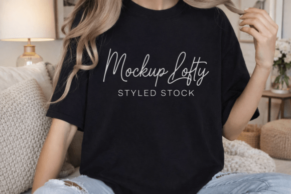 Download Bella Canvas 3001 Black T-shirt Mockup - Mockup Collection