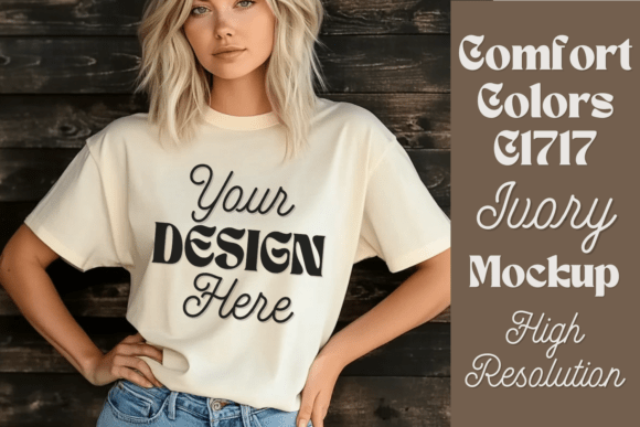Download Comfort Colors C1717 Ivory Mockup 15 - Mockup Collection