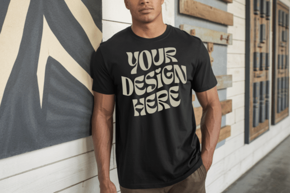 Download Bella Canvas 3001 Male Model Mockup - Mockup Collection