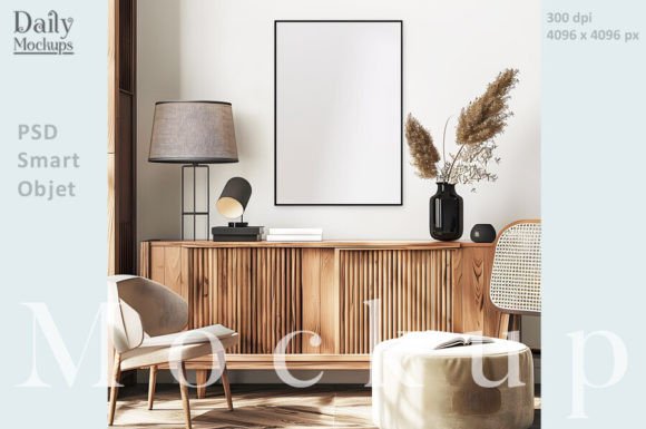 Download Vertical Wall Art Frame PSD Mockup - Frame psd mockup Collection