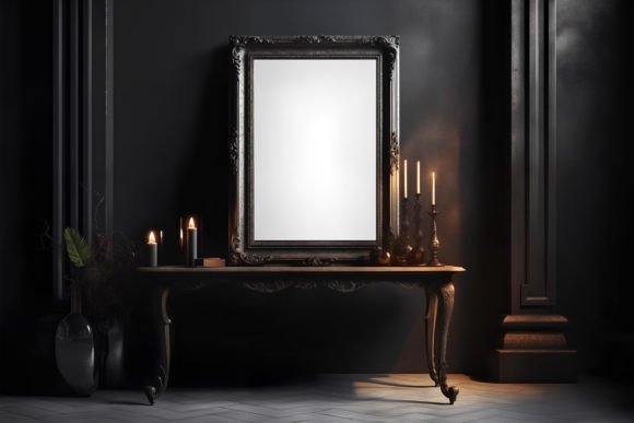 Download Dark Gothic Vertical Frame PSD Mockup - Frame psd mockup Collection