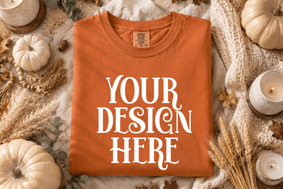 Download CC1717 Halloween Orange Flat Lay Mockup - Mockup Collection