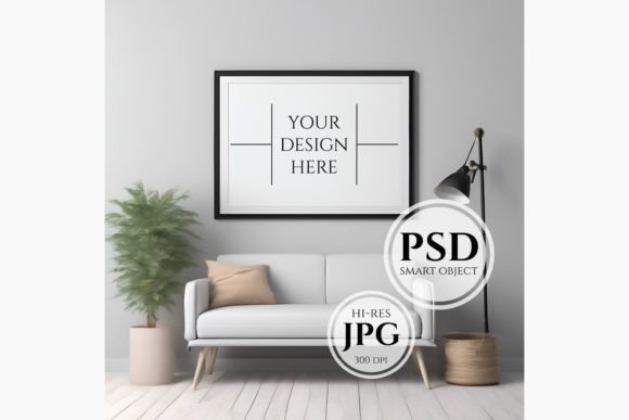 Download Landscape Frame Mockup, Wall Art Mockup - Mockup Collection