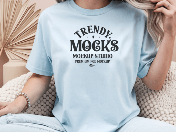 Download Chambray Comfort Colors 1717 Mockup - Mockup Collection