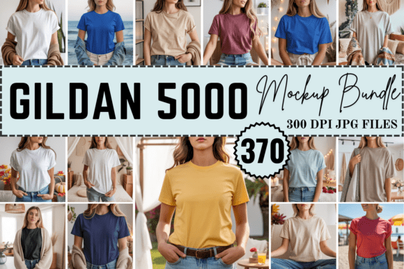 Download Gildan 5000 Mockup Bundle - Mockup Collection