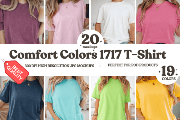 Download Comfort Colors 1717 Shirt Mockup Bundle - Mockup Collection